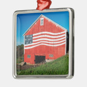 Patriotic Barn Metalen Ornament (Links)