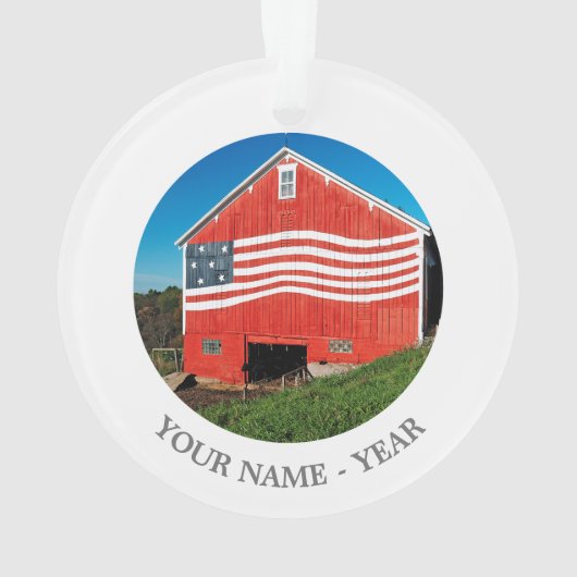Patriotic Barn Ornament (achterkant)