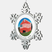 Patriotic Barn Tin Sneeuwvlok Ornament (Rechts)
