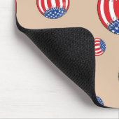 Patriotic Baseball Mousepad Muismat (Hoek)