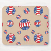 Patriotic Baseball Mousepad Muismat (Voorkant)