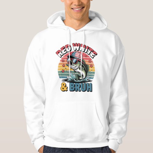 Patriotic Bass Gevist ontwerp Hoodie (Voorkant)