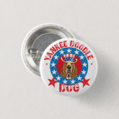 Patriotic Basset Ronde Button 3,2 Cm (Voorkant /achterkant)