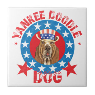 Patriotic Basset Tegeltje