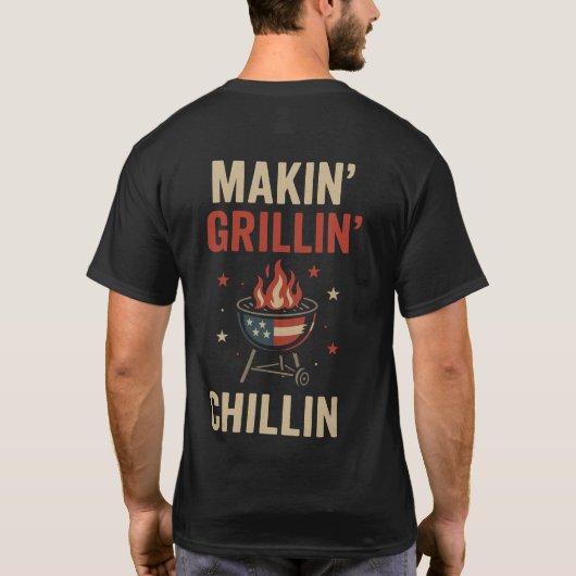 Patriotic BBQ T-Shirt (Achterkant)