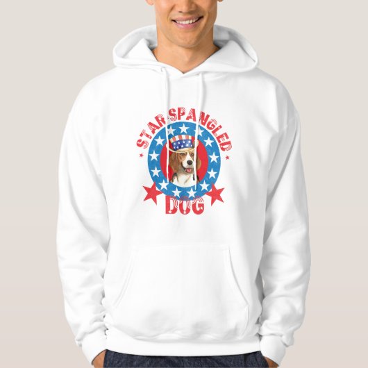 Patriotic Beagle Hoodie (Voorkant)