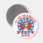 Patriotic Beagle Magneet (Voorkant / Achterkant)