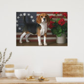 Patriotic Beagle Poster (Keuken)