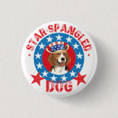 Patriotic Beagle Ronde Button 3,2 Cm (Voorkant)