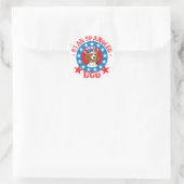 Patriotic Beagle Ronde Sticker (Tas)