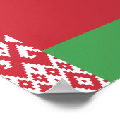 Patriotic Belarusian Flag Poster (Hoek)