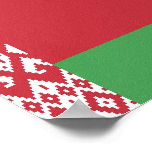Patriotic Belarusian Flag Poster (Hoek)