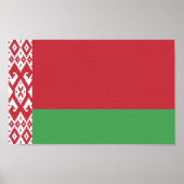 Patriotic Belarusian Flag Poster (Voorkant)