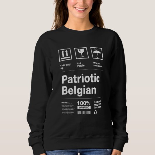 Patriotic Belgian Patriotism Belgium Country Pride Trui (Voorkant)