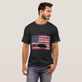 Patriotic Bell 407 helikopter Amerikaanse vlag T-shirt (Voorkant volledig)