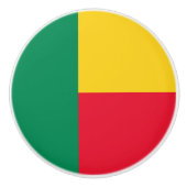 Patriotic Benin Flag Keramische Knop (Voorkant)