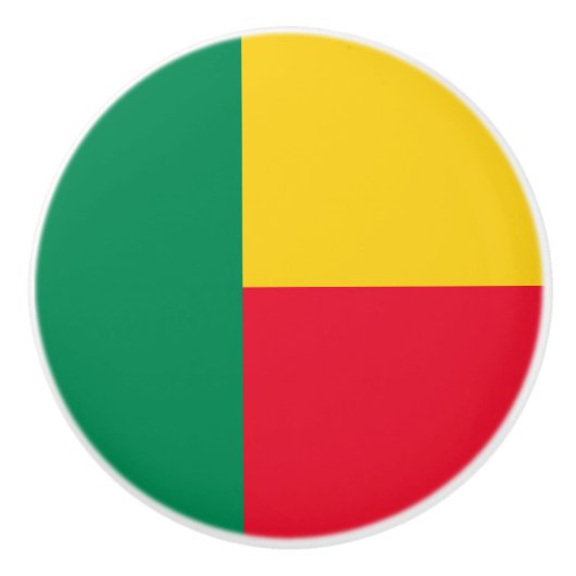 Patriotic Benin Flag Keramische Knop (Voorkant)