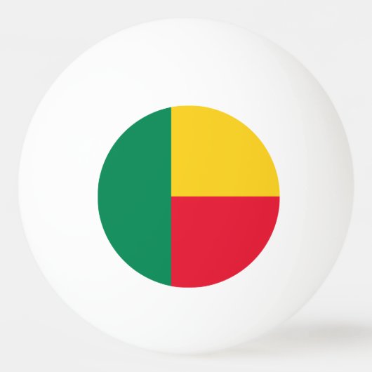 Patriotic Benin Flag Pingpongbal (Achterkant)