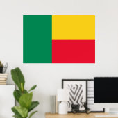 Patriotic Benin Flag Poster (Thuiskantoor)