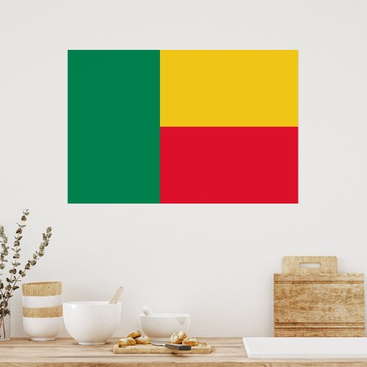 Patriotic Benin Flag Poster (Keuken)