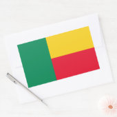 Patriotic Benin Flag Rechthoekige Sticker (Envelop)