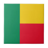 Patriotic Benin Flag Tegeltje (Voorkant)