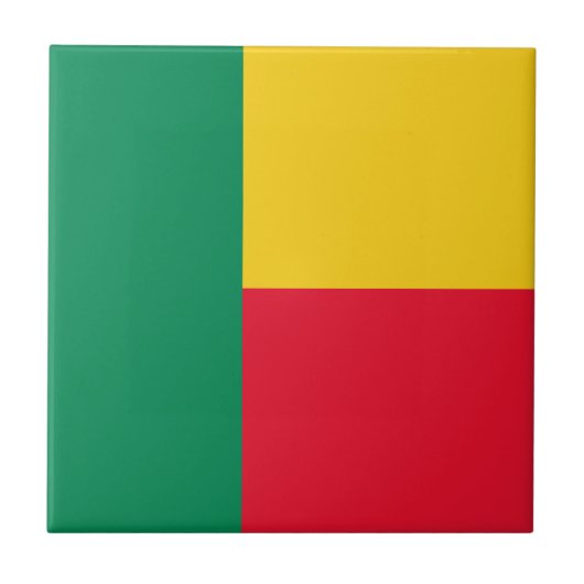 Patriotic Benin Flag Tegeltje (Voorkant)