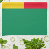 Patriotic Benin Flag Theedoek (Gevouwen)