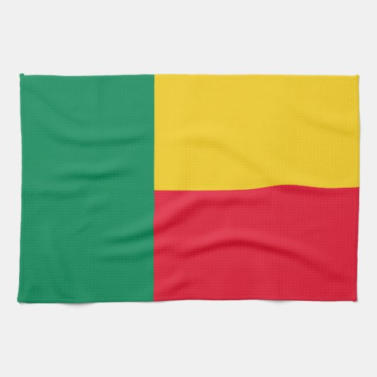 Patriotic Benin Flag Theedoek (Horizontaal)