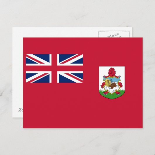 Patriotic Bermuda Flag Briefkaart (Voorkant / Achterkant)
