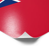 Patriotic Bermuda Flag Foto Afdruk (Hoek)