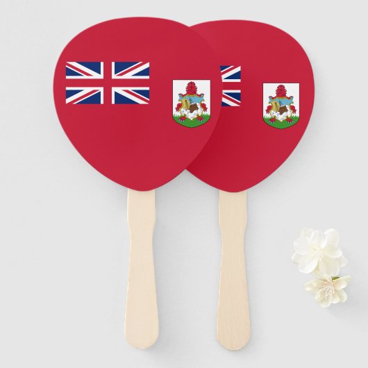 Patriotic Bermuda Flag Handwaaier (Voorkant en achterkant)