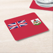 Patriotic Bermuda Flag Kartonnen Onderzetters (Schuin)