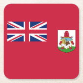 Patriotic Bermuda Flag Kartonnen Onderzetters (Voorkant)