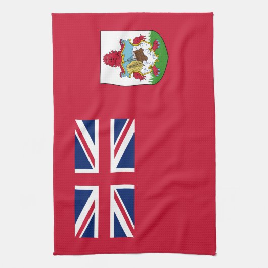 Patriotic Bermuda Flag Kitchen Towel Theedoek (Verticaal)