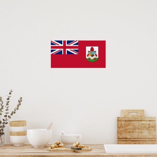 Patriotic Bermuda Flag Poster (Keuken)