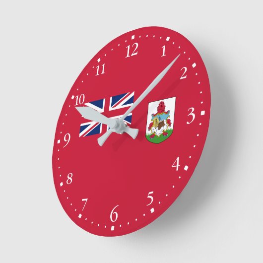 Patriotic Bermuda Flag Ronde Klok (Hoek)