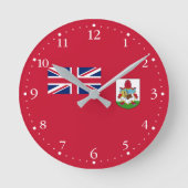 Patriotic Bermuda Flag Ronde Klok (Voorkant)