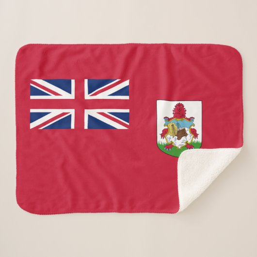 Patriotic Bermuda Flag Sherpa Deken (Voorkant (horizontaal))