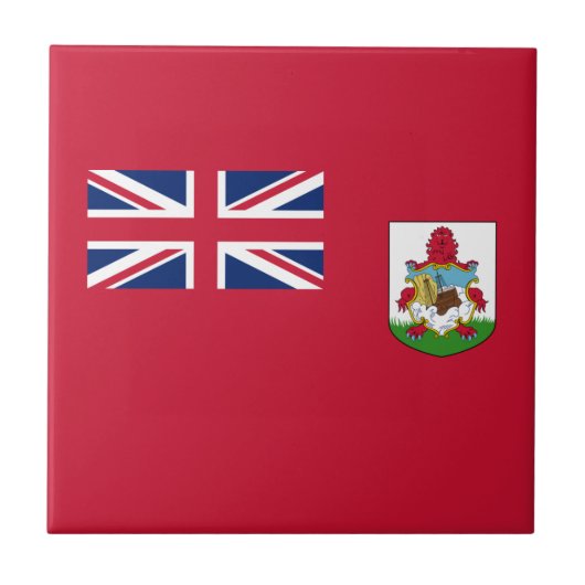Patriotic Bermuda Flag Tegeltje (Voorkant)