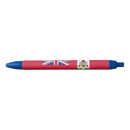 Patriotic Bermuda Flag Zwarte Inkt Pen (Voorkant)