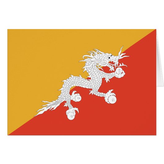 Patriotic Bhutan Flag (Voorkant Horizontaal)