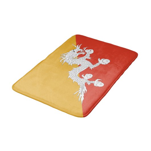 Patriotic Bhutan Flag Badmat (Gekanteld)