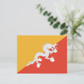 Patriotic Bhutan Flag Briefkaart (Staand voorkant)