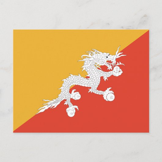 Patriotic Bhutan Flag Briefkaart (Voorkant)