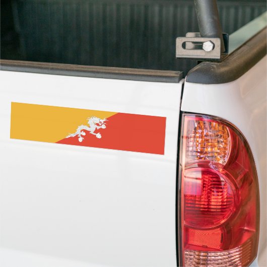 Patriotic Bhutan Flag Bumpersticker (Op Truck)