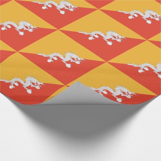 Patriotic Bhutan Flag Cadeaupapier (Hoek)