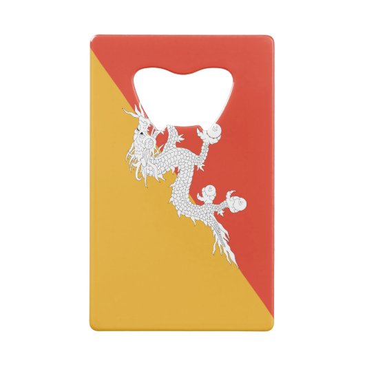 Patriotic Bhutan Flag Creditkaart Flessenopener (Achterkant)