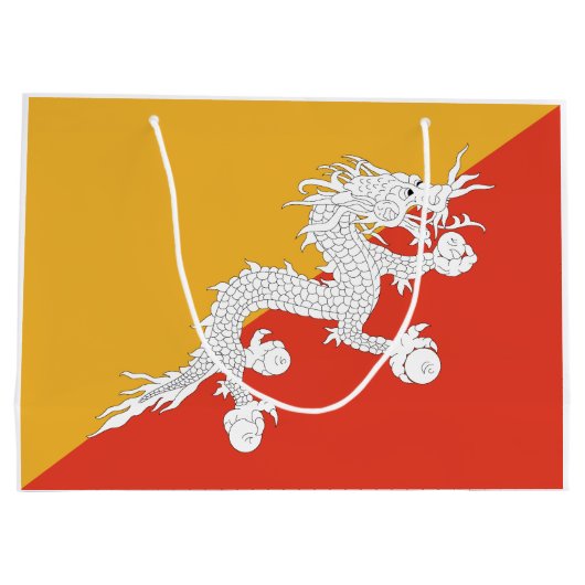 Patriotic Bhutan Flag Groot Cadeauzakje (Achterkant)