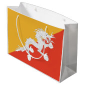 Patriotic Bhutan Flag Groot Cadeauzakje (Achterkant Gekanteld)